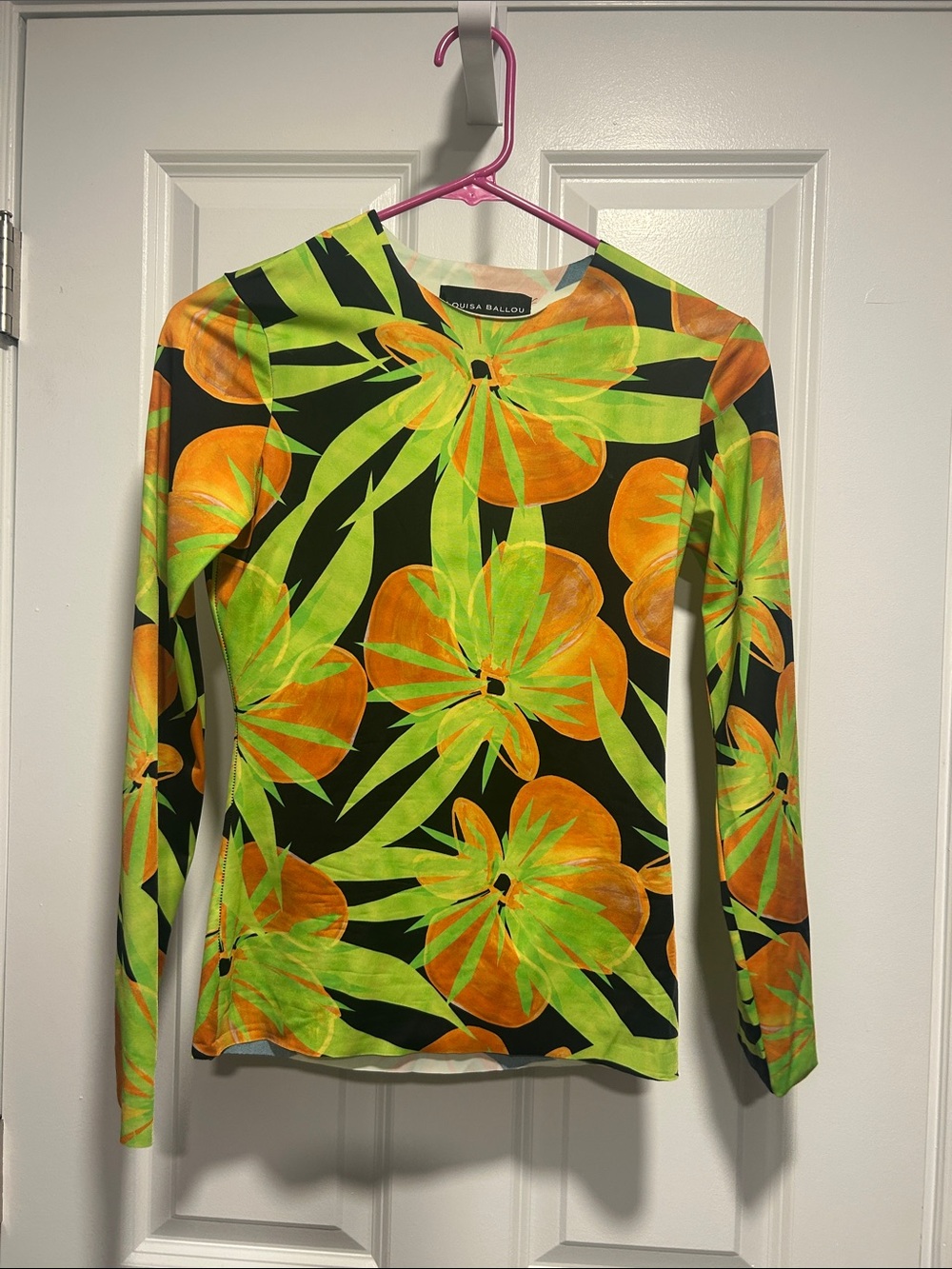 Louisa Ballou tropical print rash guard